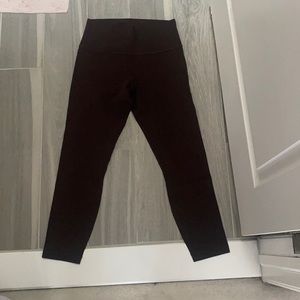 Lulu lemon plum/brown crop leggings